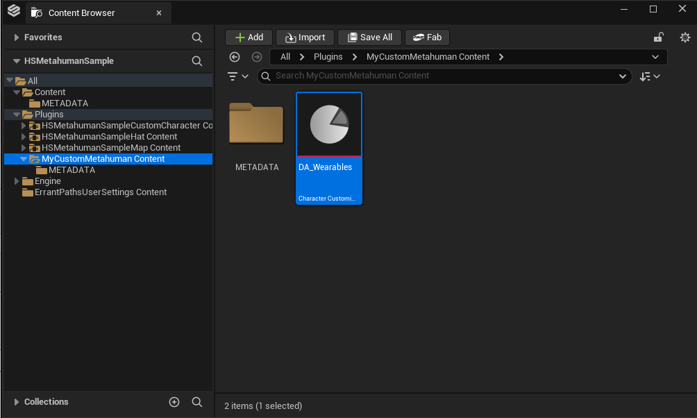 New Package dialog with type set to Wearable